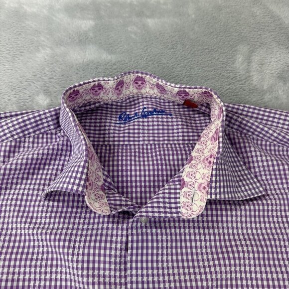 Robert Graham Long Sleeve Squared Pattern Dress Up Men’s Size 44 (XL) - Picture 9 of 13